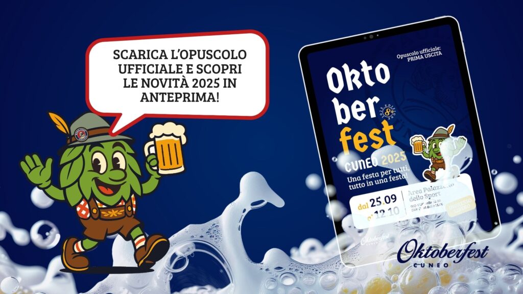 Scarica la prima uscita dell'opuscolo ufficiale dell'Oktoberfest Cuneo 2025