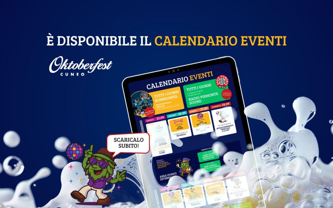 È ora disponibile il calendario eventi dell'Oktoberfest Cuneo 2025!